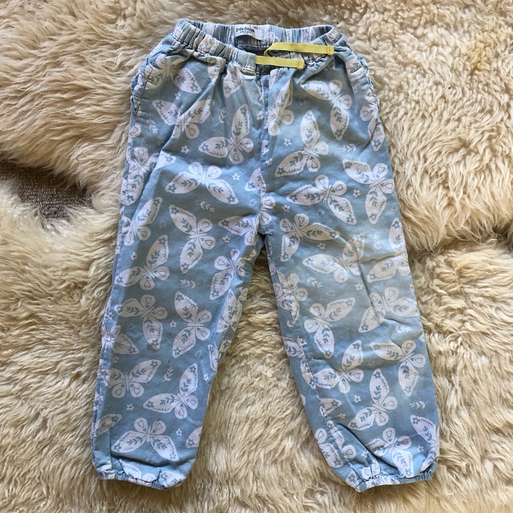 Mini Boden Ruffled Joggers | Butterfly Print